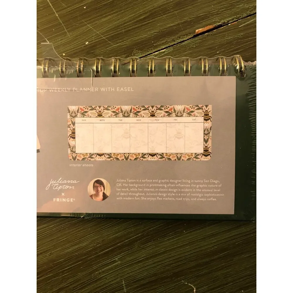 Juliana Tipton x Fringe NWT Weekly Desktop Planner Non Dated 60 Sheets